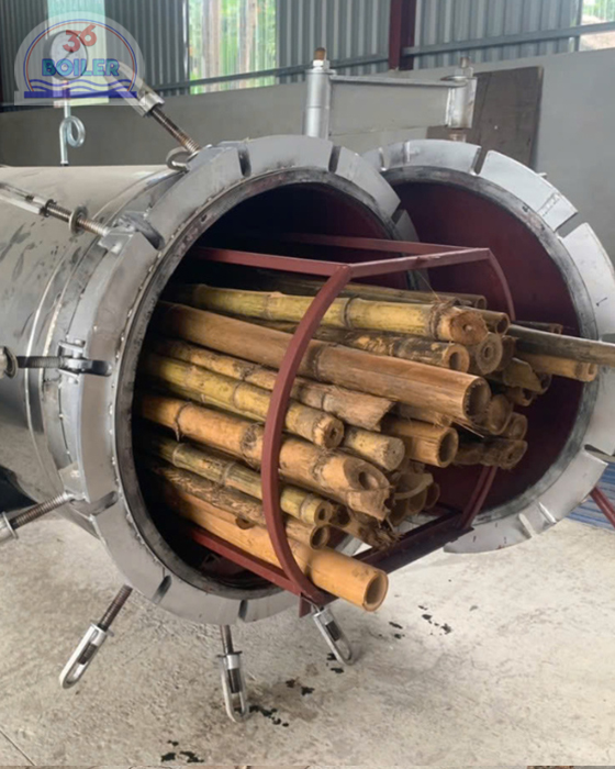 Bamboo carbonization tank